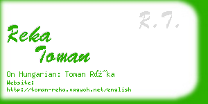 reka toman business card